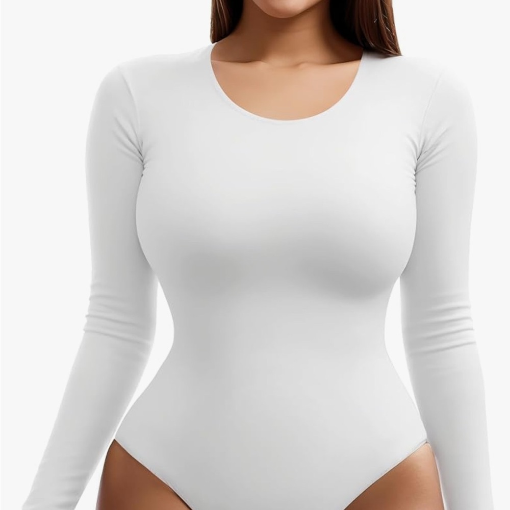 White Long Sleeve Bodysuit